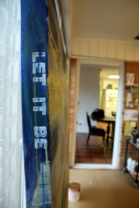 In my studio, side detail from Emergent Series: “Being The Beatles”(photo: Meg Fitzpatrick)